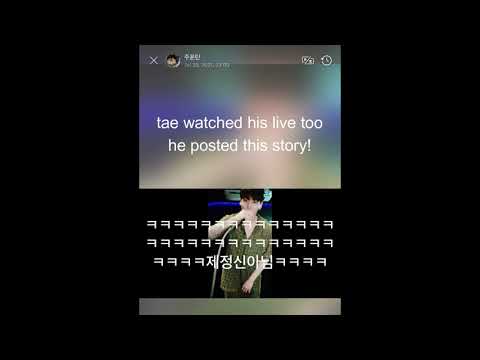 Taehyung watched Jungkook's live too!! tae post it in his story !!!