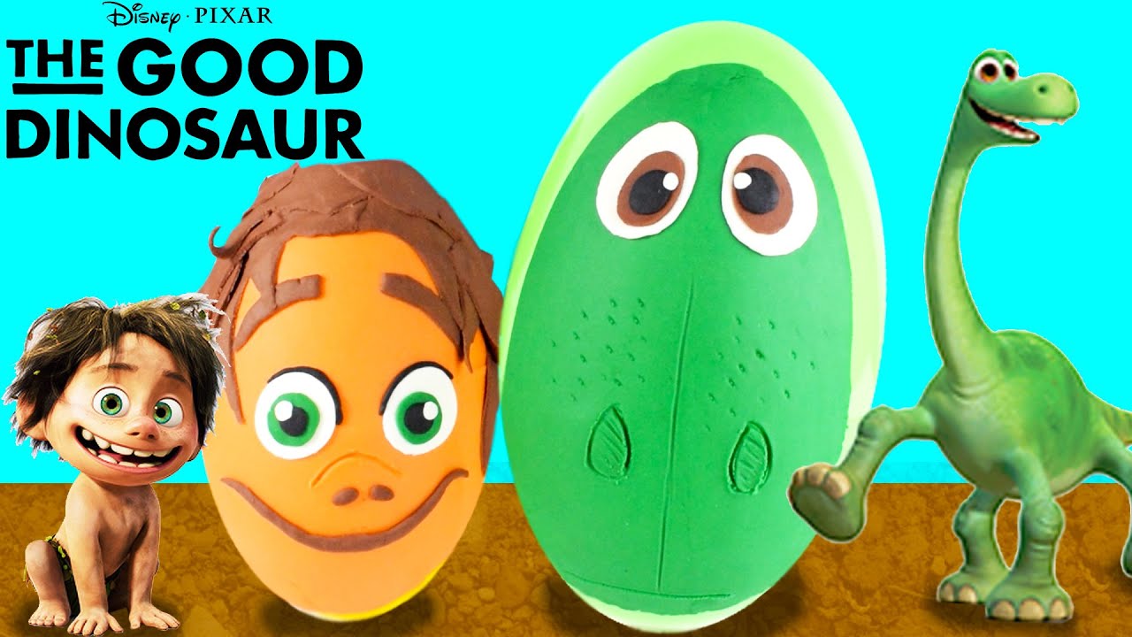 THE GOOD DINOSAUR MOVIE Maiking GIANT Easter SURPRISE EGG Spot and Arlo ...