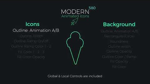 Modern Animated Icons Library | After Effects Template | Elements