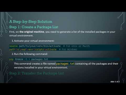 How to Clone a Python Virtual Environment to Another PC: Step-by-Step Guide