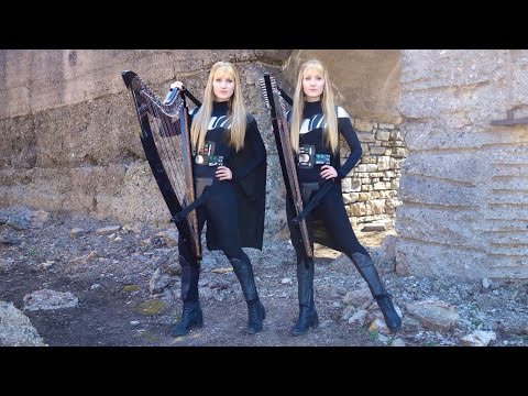 The IMPERIAL MARCH (Star Wars) Harp Twins - Electric Harp