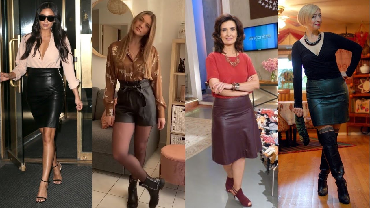 lovely and most beautiful comfortable office wear leather skirts for