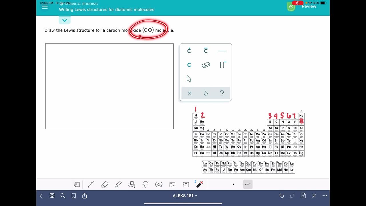 ALEKS: Writing Lewis structures for diatomic molecules - YouTube