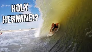 Surfing Tropical Storm Hermine in New Jersey