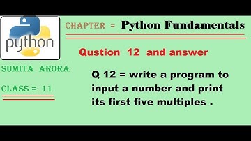 Write a program to input a number and print its first five multiples.