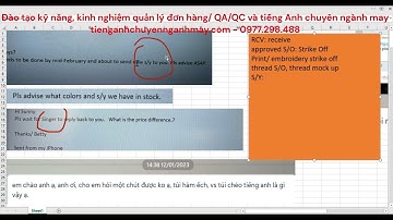 Học tiếng Anh ngành may online : Thuật ngữ viết tắt trong ngành may