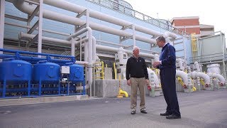 President Robbins tours facilities that power the University of Arizona