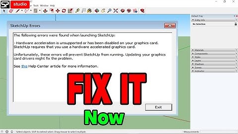 Sketchup Hardware Acceleration Is unsupported || How To Fix Sketchup Error ||Sagar pathare studio"