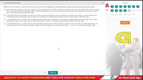 Đáp án 20 câu trắc nghiệm chương trình giáo dục phổ thông tổng thể 2018 - khoa học tự nhiên