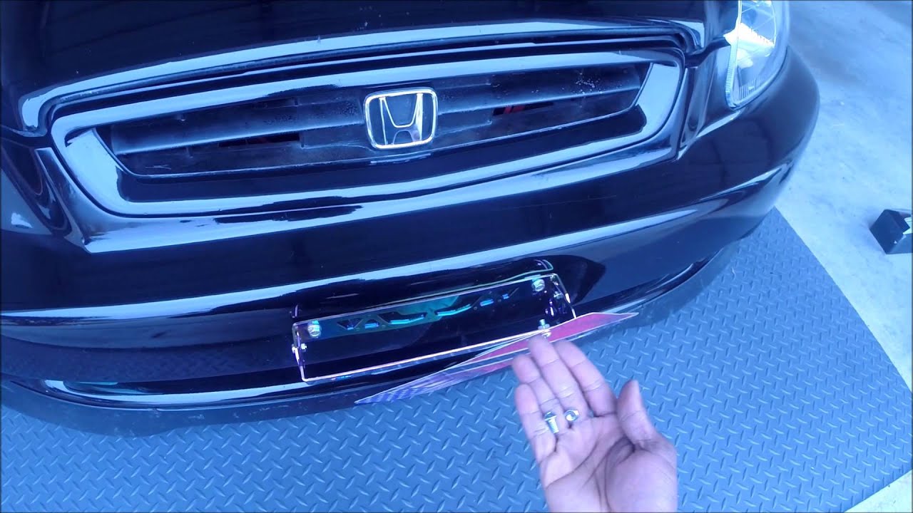 Install Front License Plate Honda Odyssey - lockerbaldcircle