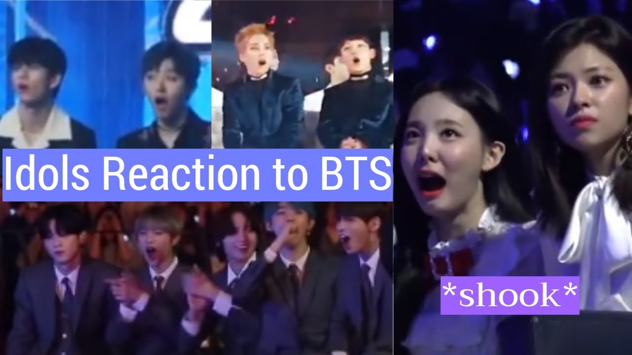 Idols Reaction To Bts Twice Exo Txt Iu Youtube