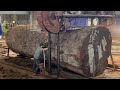 Amazing woodworking factory  extreme wood cutting sawmill machines cheesy wood giant 1000 year old