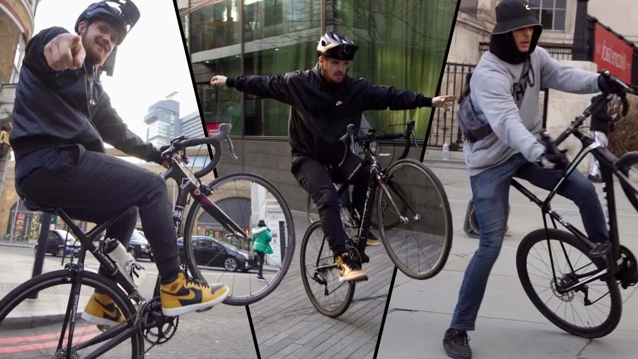 ROAD BIKE WHEELIE BATTLE YouTube