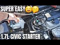 2001 2005 Honda Civic Starter Replace How to Install Remove Bad Starter No Start 1.7L 2002 2003 2004