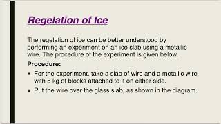 Regelation of ice