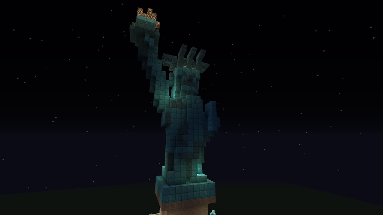 A very long recommended Minecraft statue of liberty Full Tutorial - YouTube...
