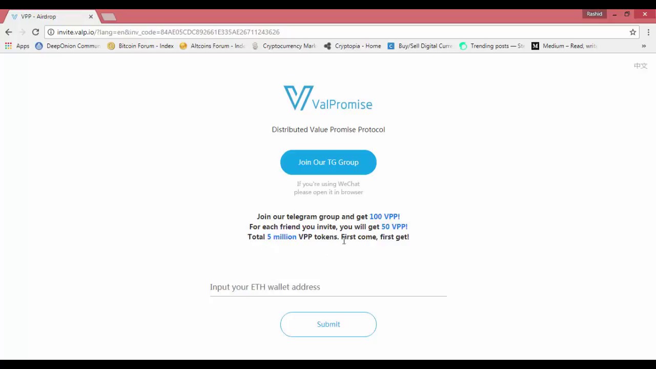 Join our telegram group and get 100 VPP!