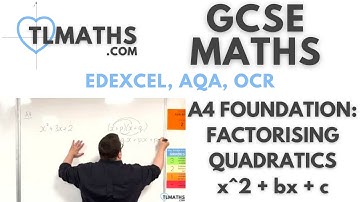 GCSE Maths: A4-57 [Factorising Quadratics x^2 + bx + c]