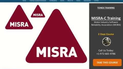 MISRA C Training, MISRA C 2012 Training - Tonex.Com