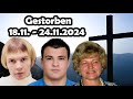 Trauer um Berühmtheiten, die in der Woche vom 18.11. bis 24.11.2024 gestorben sind.