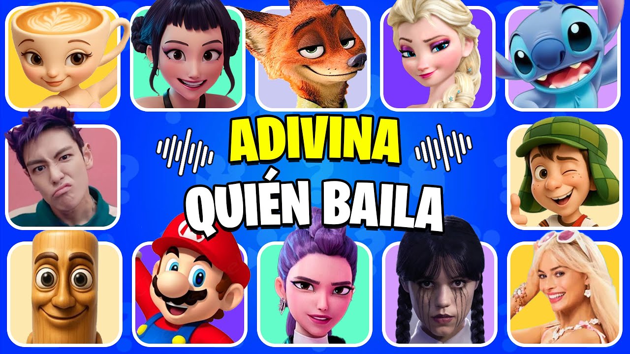 ¡Adivina Quién Baila!💃NUEVOS BAILES😱Frozen❄️Ronaldo😎Messi⚽Mario❤️¿Quién Baila Mejor🤔