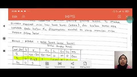 Linier Programming (Metode Simplek) Fungsi Tujuan Minimum Fungsi Batasan "Lebih Besar Dari"