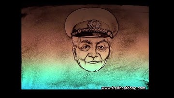 Tranh cát chân dung Đại Tướng Võ Nguyên Giáp mãi trong tôi