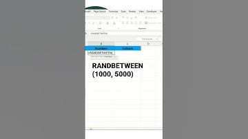 How to Create random numbers in Excel using Randbetween Function