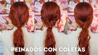 Peinados con coletas/cola de caballo fáciles | 3 maneras de lucir tu cabello | Celheliz