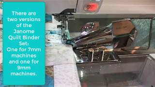 Janome Quilt Binder in Action! Includes corners.
