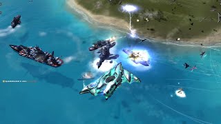 Seraphim vs UEF - M27 AI vs M27 AI - Supreme Commander Forged Alliance