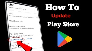 How To Update Play Store Letest Version?.
