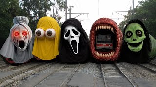 Kereta krl hantu, kereta hantu pocong, siluman ular alpha, mega train eater, kereta hantu scream