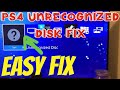 PS4 unrecognized disk fix