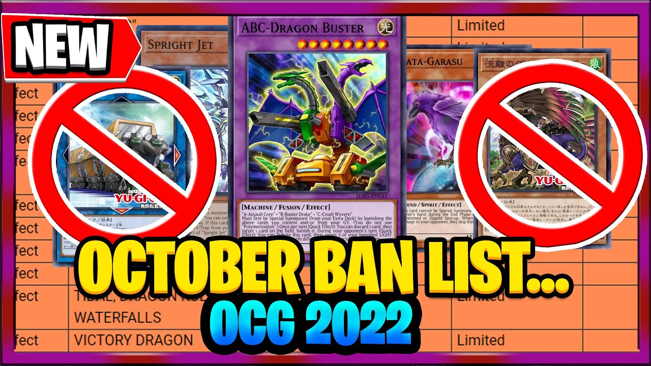 YuGiOh Banlist October 2022 OCG RIP SPRIGHT RIP Tearlaments??? New