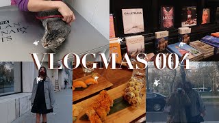 elisa va al veterinario, mucho sushi y mi librería de arte fav | VLOGMAS 004 (2020) | @clakovi