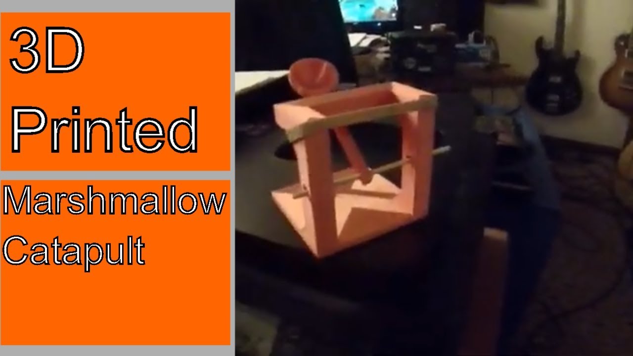 3D Printed Marshmallow Catapult! YouTube