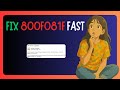 How To FIX Windows 11 "Update Error 800f081f"