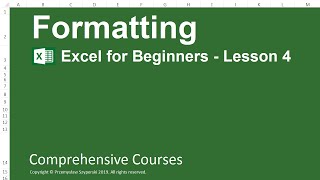 Formatting - Excel for Beginners - Lesson 4