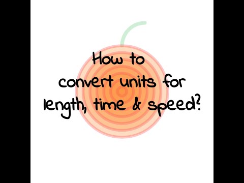 How to convert units for length, time and speed?