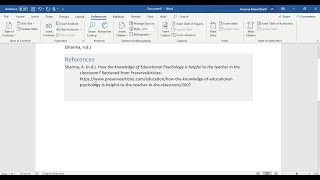 Referencing a Website in MS Word | APA Format for a Website Reference | Tech Basics screenshot 5