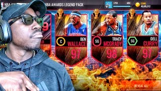 NBA AWARDS LEGEND PACK OPENING w/97 + OVR ELITE TOPPER! & NBA Live Mobile 16 Gameplay Ep. 131