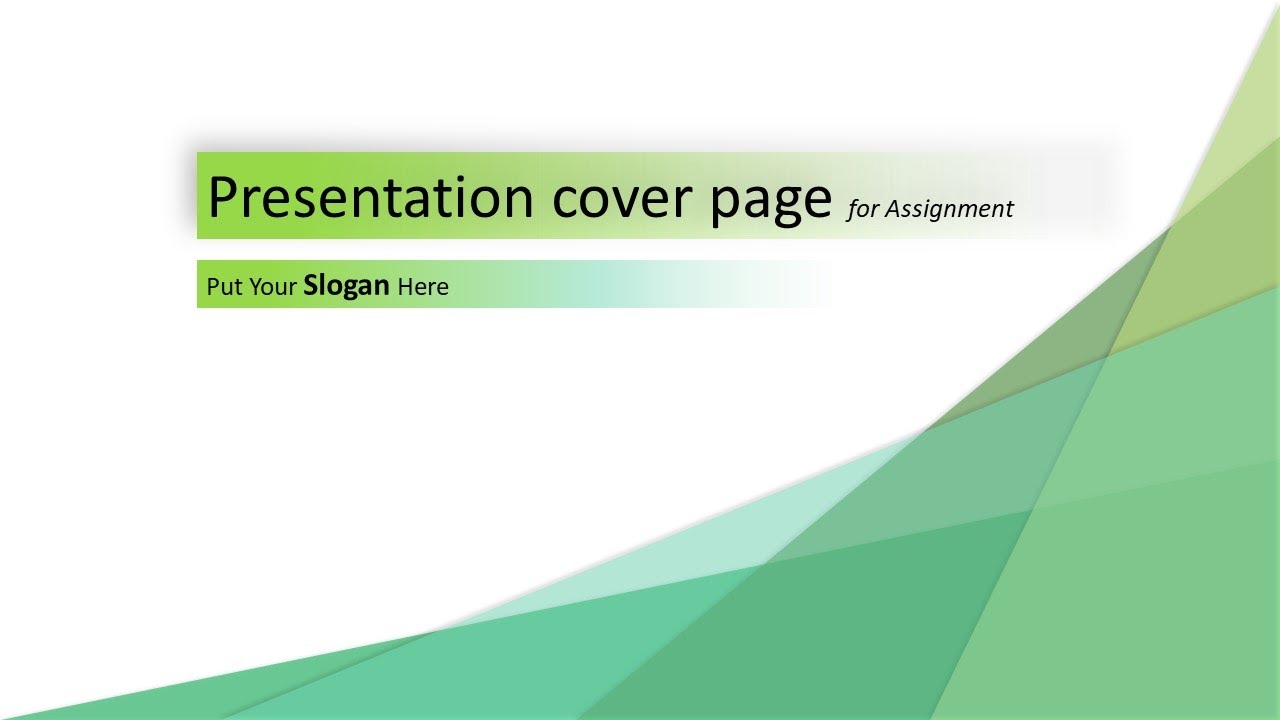 Presentation Front Page Design