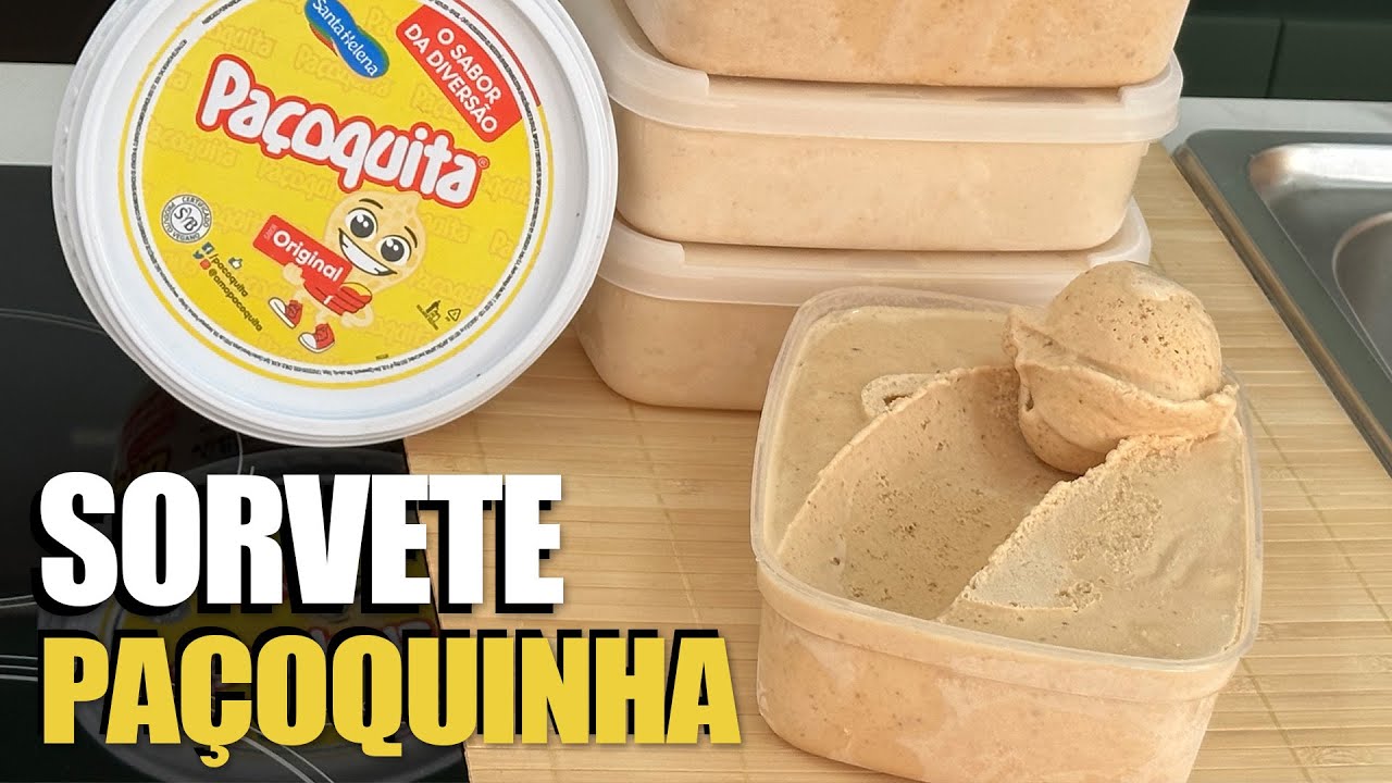 Sorvete de Paçoquinha incrível e facil de fazer
