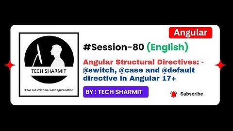 @switch  @case @default directive in Angular 17+  | Angular Directives in English (Session-80)