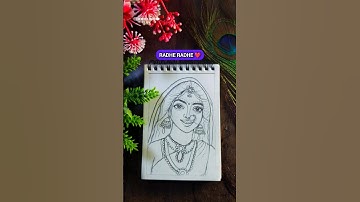Shree radha rani drawing ❤️ part 1|| #shorts #radhakrishna