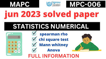 |Ignou ma psychology  statistics  solved question paper june 23||mpc-006 solved question paper|