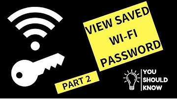view saved wifi password on windows