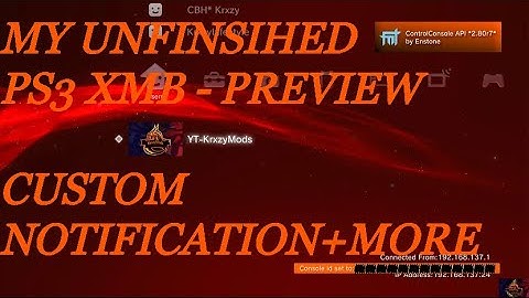KrxzyMods PS3 XMB/RCO Custom Notifications+More PREVIEW