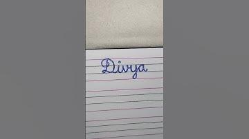 Divya💗 name calligraphy|Beautiful handwriting|Cursive writing|#shorts #calligraphy #writing #viral